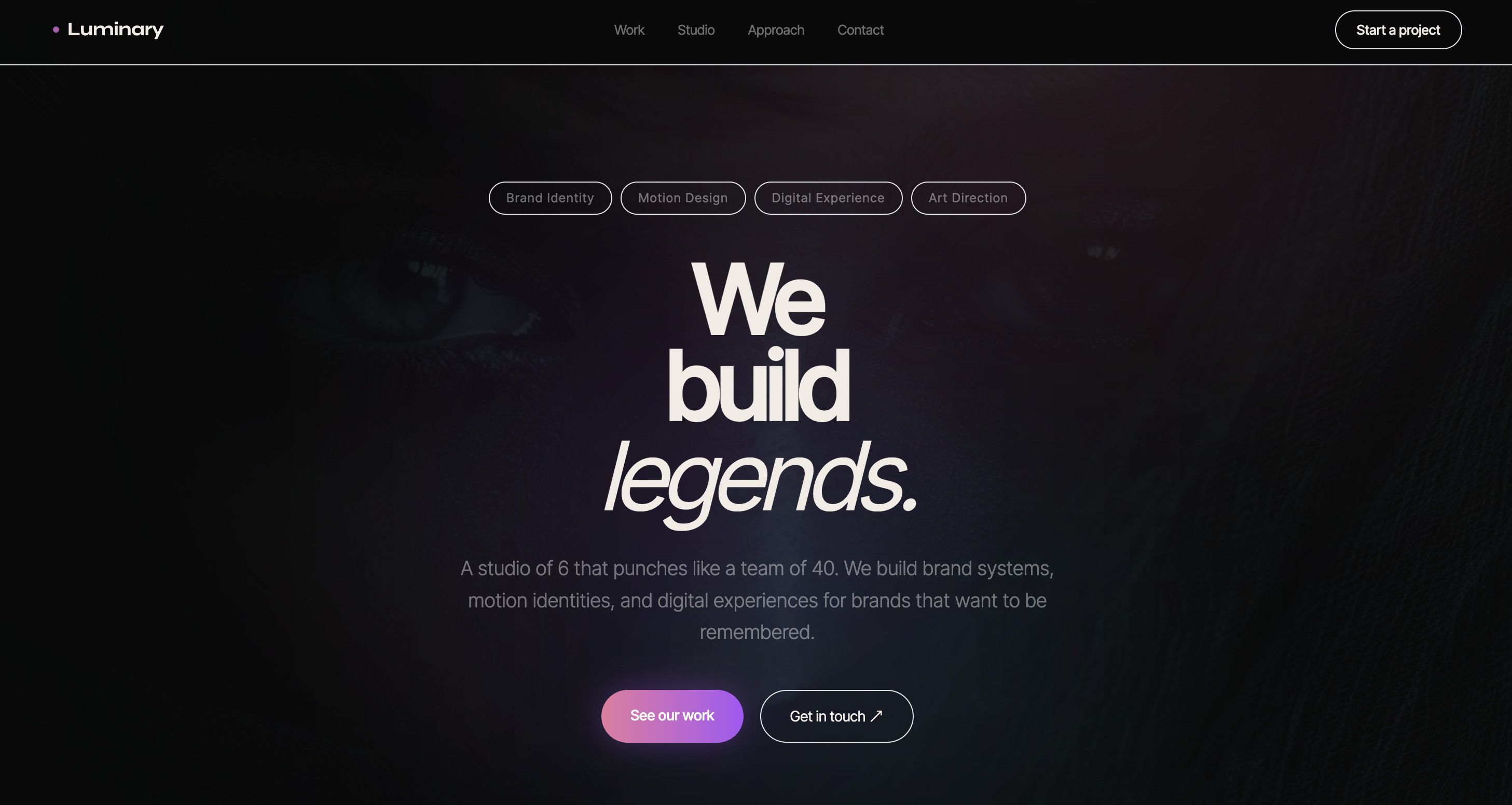 Luminary — Creative Studio Hero